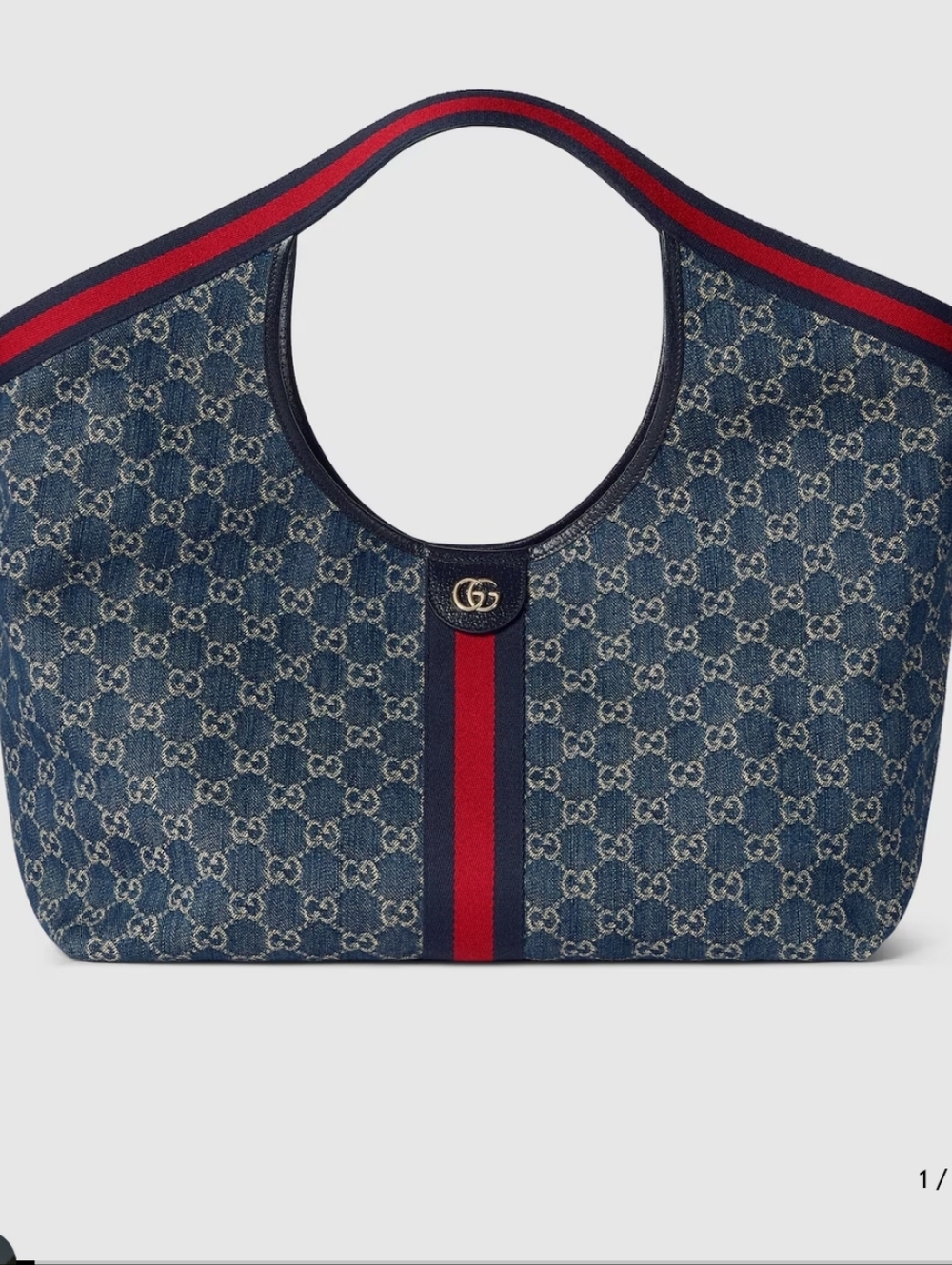 Cotton GiG Supreme Denim Canvas Large Crossbody Tote Shopper Top Hander w/wristl